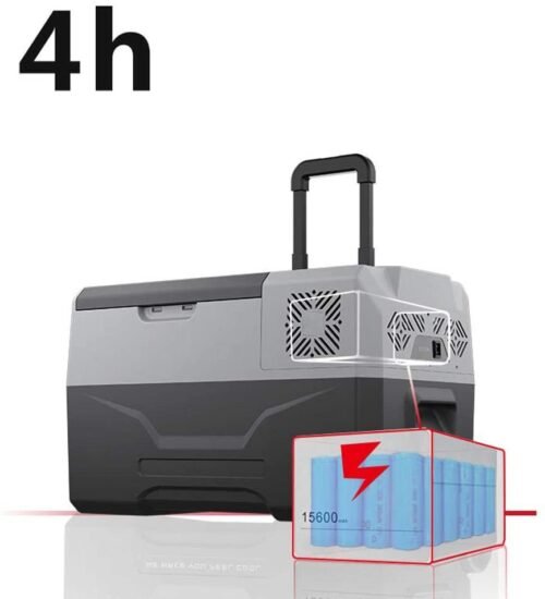 ⁦ثلاجة 30 لتر CRONY ديجيتال و مخرج USB مع بطارية و ترولي باب جانبي بالعرض 12V , 24 V , 220 V⁩ - الصورة ⁦2⁩